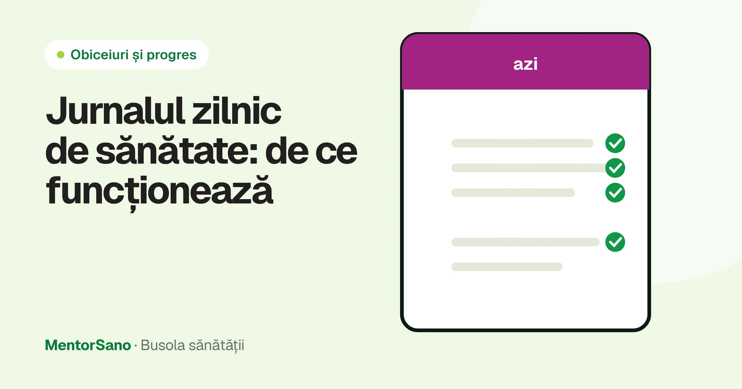 Jurnal zilnic de sănătate: de ce funcționează și ce notezi în 2 minute